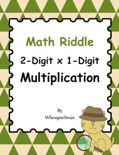 math riddle 2 digit by 1 digit multiplication teaching resources