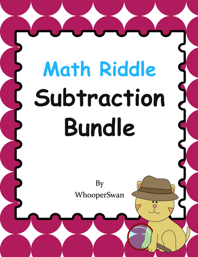 Math Riddle Subtraction Bundle