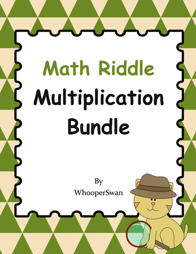 Math Riddle Multiplication Bundle