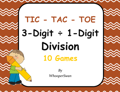 3-Digit by 1-Digit Division Tic-Tac-Toe