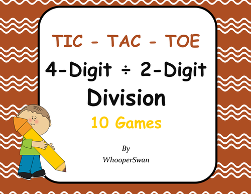 4-Digit by 2-Digit Division Tic-Tac-Toe