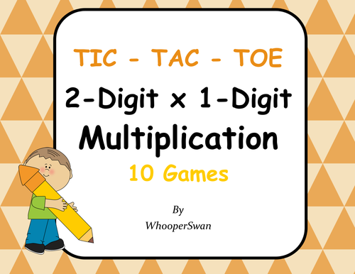 2-Digit by 1-Digit Multiplication Tic-Tac-Toe