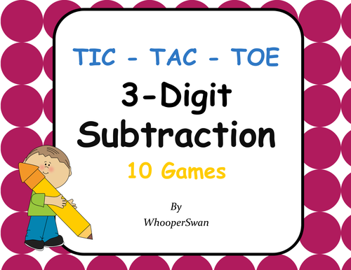 3-Digit Subtraction Tic-Tac-Toe