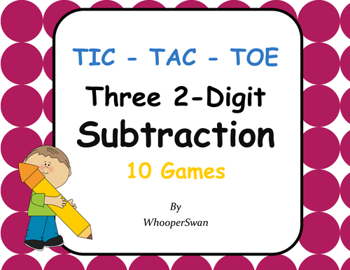 Three 2-Digit Subtraction Tic-Tac-Toe
