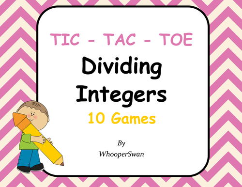 Dividing Integers Tic-Tac-Toe