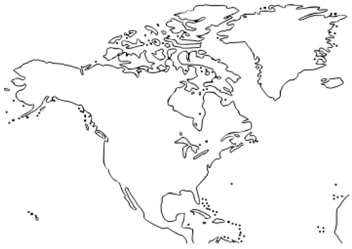 Large World Map Outline for Wall Display