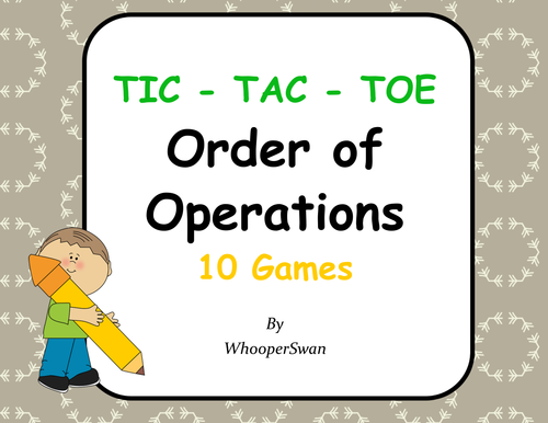 Order of Operations Tic-Tac-Toe