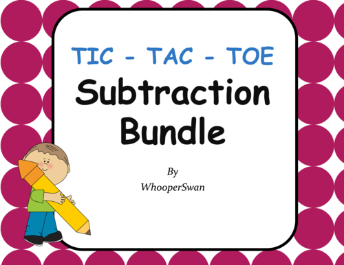 Subtraction Tic-Tac-Toe Bundle