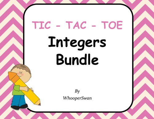 Integers Tic-Tac-Toe Bundle