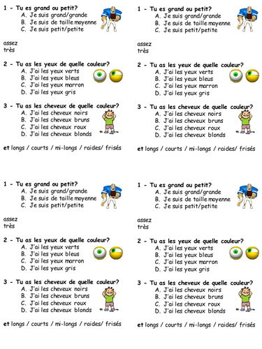 resource pack for consolidating physical descriptions