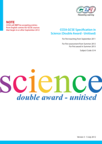 COMPLETE CCEA GCSE DOUBLE AWARD SCIENCE REVISION