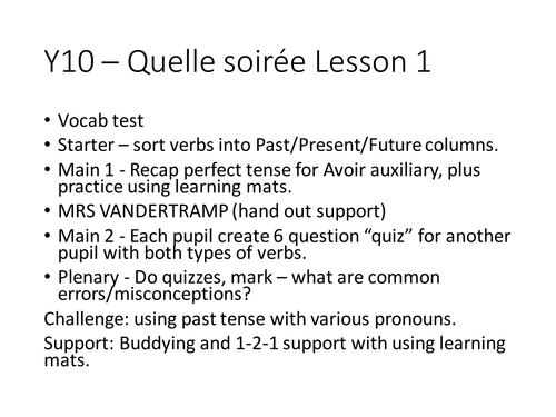 AQA STUDIO GCSE - Quelle Soirée