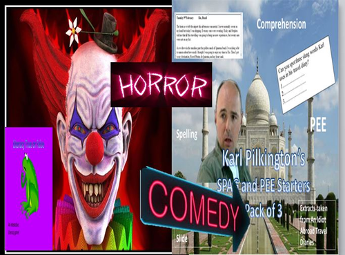 New Horror and Comedy + Literacy Bundle Pack