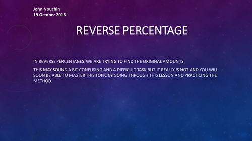 reverse-percentage-teaching-resources