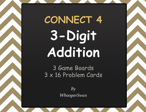 3-Digit Addition - Connect 4 Game