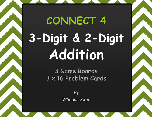 3-Digit and 2-Digit Addition - Connect 4 Game