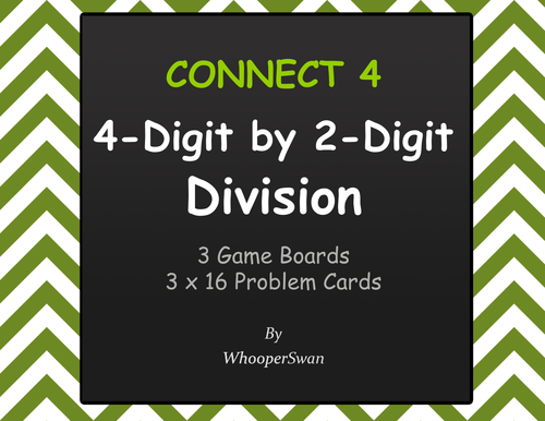 4-Digit by 2-Digit Division - Connect 4 Game