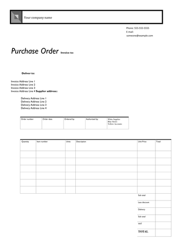 Business Form Templates pdf version | Teaching Resources