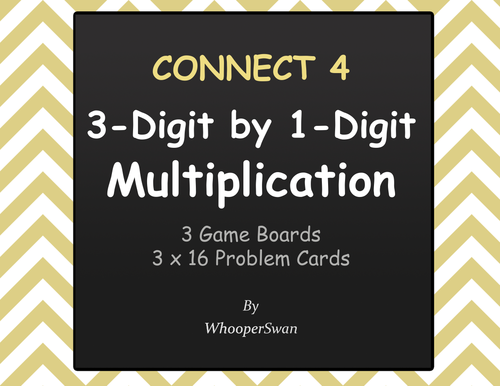 3-Digit by 1-Digit Multiplication - Connect 4 Game