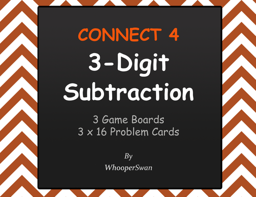 3-Digit Subtraction - Connect 4 Game