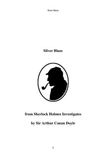 Classic Texts -Sir Arthur Conan Doyle - Adventures of Sherlock Holmes - sample guided reading & text
