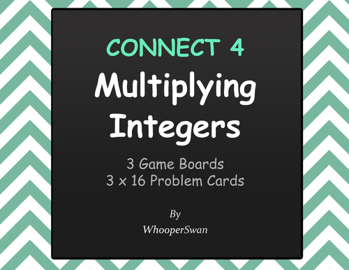 Multiplying Integers - Connect 4 Game