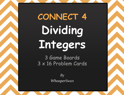 Dividing Integers - Connect 4 Game