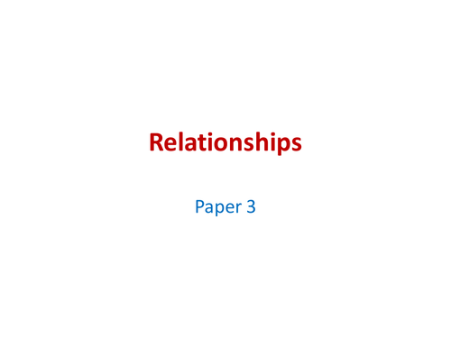 AQA New A Level Psychology 7182 Paper 3 Options: Relationships - full coverage powerpoint