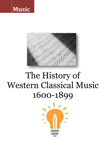 Music workbook : The History of  Western Classical Music  1600-1899