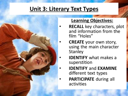 Functional Skills English: Holes and Text Types (E-L1)