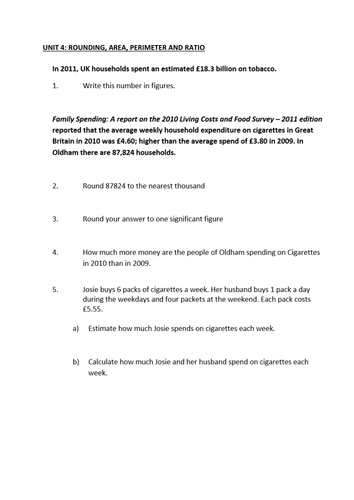 Functional Skills Maths (E-L1): Rounding and Estimating with MAN V FOOD