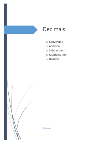 Decimals Workbook