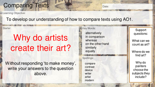 AQA AO1 - comparing and summarising texts