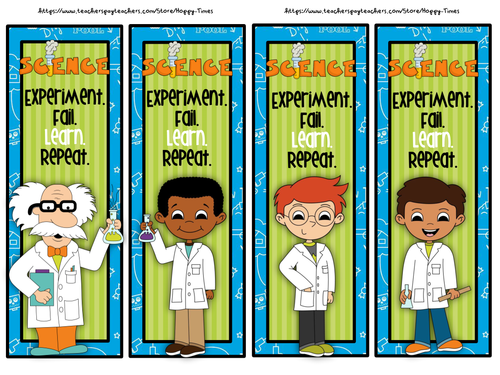 science bookmarks printable