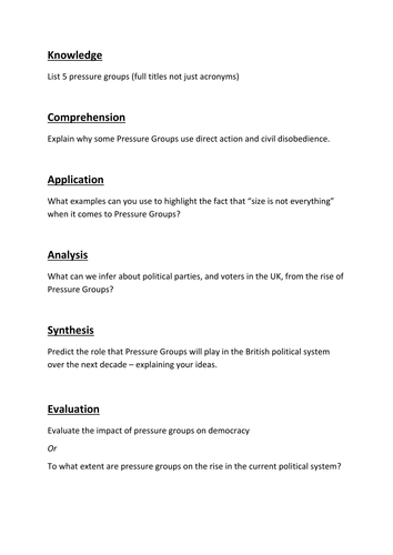 Is Pressure Group power in decline? Edexcel Government and Politics