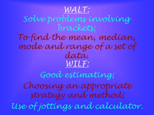 Using Brackets Powerpoint Year 5 and 6