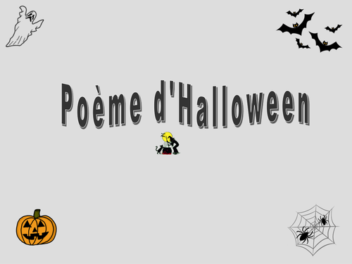 A Halloween Poem in French