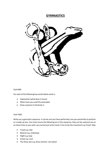 Gymnastic cover work