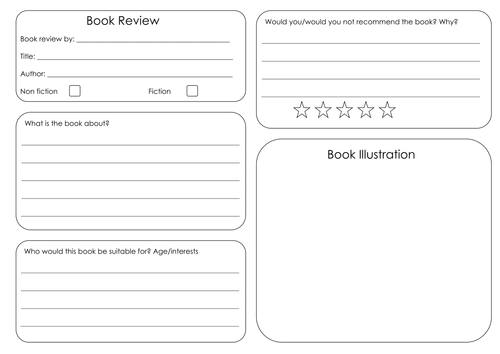 book review template ks3 tes