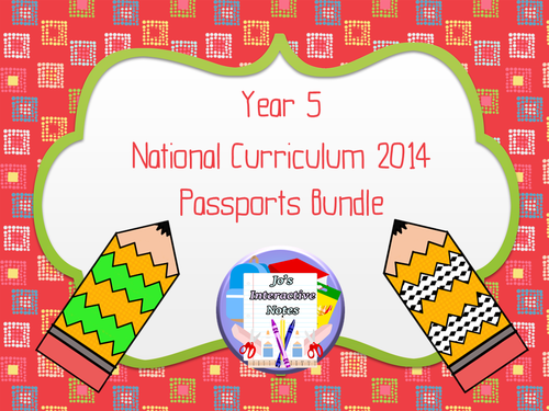 Year 5 National Curriculum Passports Bundle