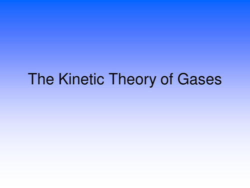 Kinetic theory of gases derivation and practice questions
