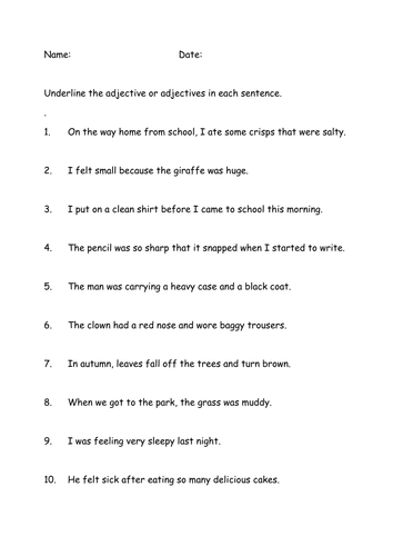 Adjectives and noun phrases