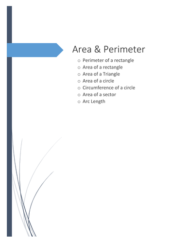 Area & Perimeter workbook