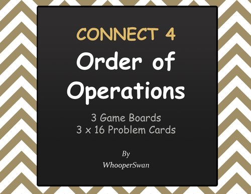 Order of Operations - Connect 4 Game