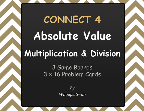 Absolute Value: Multiplication & Division - Connect 4 Game