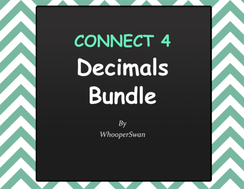 Decimals - Connect 4 Game Bundle