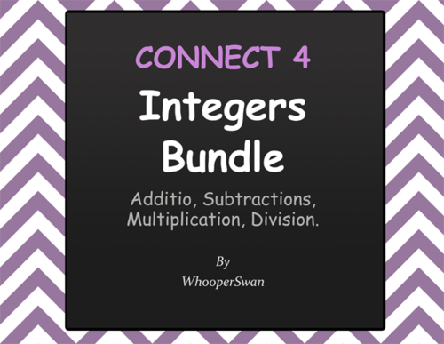 Connect 4 Game - Integers Bundle