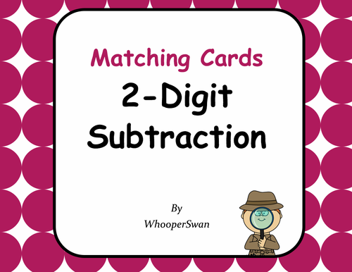 2-Digit Subtraction Matching Cards