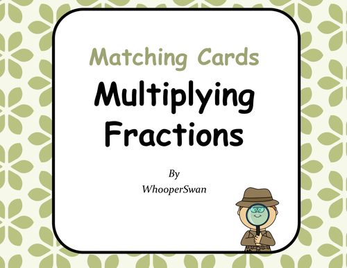 Multiplying Fractions Matching Cards