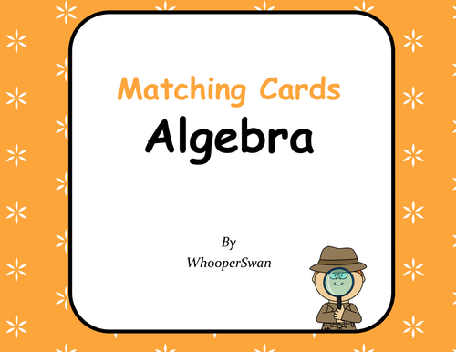 Algebra - Matching Cards